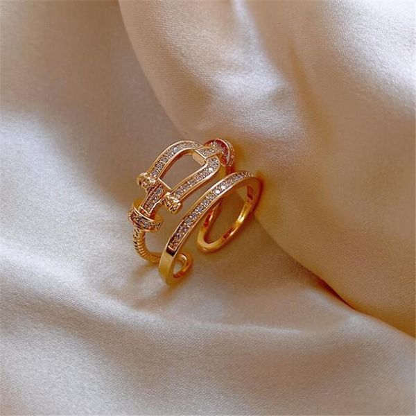cluster rings exquisite double-deck gold index finger ring charming women's wedding open ladies jewelry accessories, Golden;silver
cluster rings exquisite double-deck gold index finger ring charming women's wedding open ladies jewelry accessories, Golden;silver