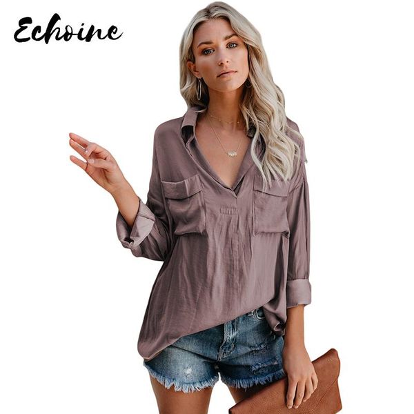 women's blouses & shirts echoine pink/khaki/white satin utility office working blouse women fashion long sleeve front 2 pockets style a
women's blouses & shirts echoine pink/khaki/white satin utility office working blouse women fashion long sleeve front 2 pockets style a
