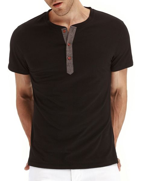 men tshirt fitness casual style slim round neck t shirts button mens short sleeve t-shirt with multi colors t-shirts asian size, White;black
men tshirt fitness casual style slim round neck t shirts button mens short sleeve t-shirt with multi colors t-shirts asian size, White;black