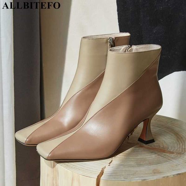 allbitefo square toe genuine leather brand high heels women ankle boots thick heels autumn women boots women high heel shoes 210611, Black
allbitefo square toe genuine leather brand high heels women ankle boots thick heels autumn women boots women high heel shoes 210611, Black