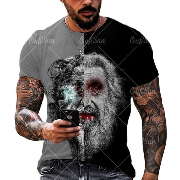men's t-shirts horror old man pattern summer 3d t shirts oversized loose clothes o-neck polyester vintage short sleeve men clothing 6xl, White;black
men's t-shirts horror old man pattern summer 3d t shirts oversized loose clothes o-neck polyester vintage short sleeve men clothing 6xl, White;black
