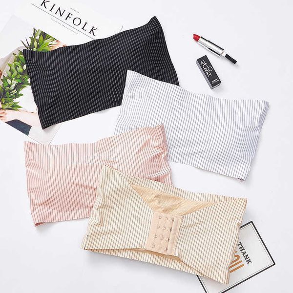 new fashion stripe, one line invisible bra, ice silk traceless back button, small waistcoat, underwear and chest wrapping, White
new fashion stripe, one line invisible bra, ice silk traceless back button, small waistcoat, underwear and chest wrapping, White