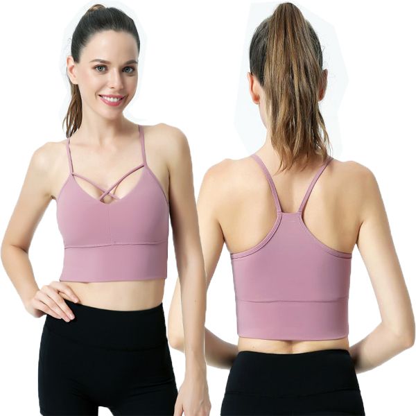 beautiful back yoga vest women wear thin shoulder straps sports underwear fitness clothes shockproof gathered soft waxy bra, White;red
beautiful back yoga vest women wear thin shoulder straps sports underwear fitness clothes shockproof gathered soft waxy bra, White;red