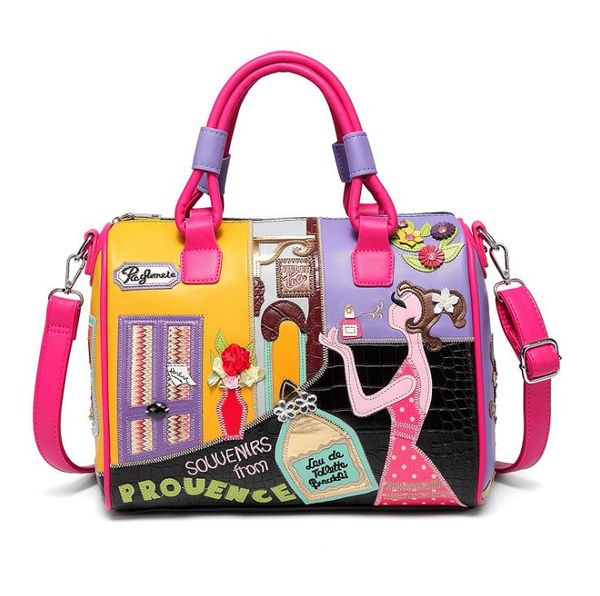 female bags spring/summer 2021 creative boston cartoon embroidery stitching one-shoulder portable messenger bag
female bags spring/summer 2021 creative boston cartoon embroidery stitching one-shoulder portable messenger bag