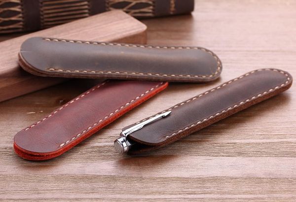 pencil bags 100pcs/lot handmade leather bag, cowhide fountain pen case holder, vintage retro style accessories for travel journal
pencil bags 100pcs/lot handmade leather bag, cowhide fountain pen case holder, vintage retro style accessories for travel journal