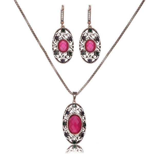 earrings & necklace tshou229 jewelry set red crystal water drop pendant 2 piece, Silver
earrings & necklace tshou229 jewelry set red crystal water drop pendant 2 piece, Silver