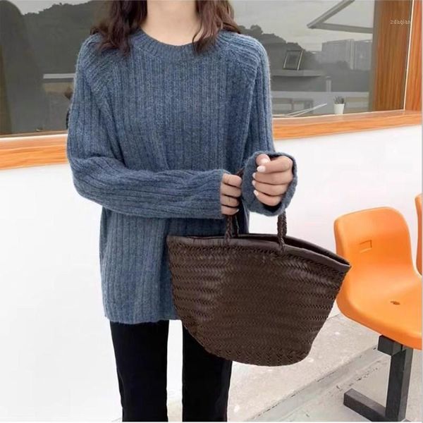 women's winter clothing sweater pullover loose outer wear lazy style all-match casual bottoming shirt x034 sweaters, White;black
women's winter clothing sweater pullover loose outer wear lazy style all-match casual bottoming shirt x034 sweaters, White;black