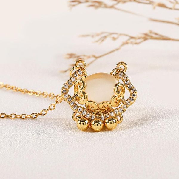 pendant necklaces fashion for women opal long life lock titanium steel clavicle chains necklace female design jewely, Silver
pendant necklaces fashion for women opal long life lock titanium steel clavicle chains necklace female design jewely, Silver