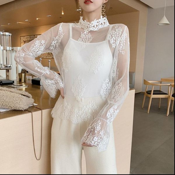 elegant lace flower blouses shirt women transparent mesh blouses long sleeve white shirts office lady chemise clothing
elegant lace flower blouses shirt women transparent mesh blouses long sleeve white shirts office lady chemise clothing