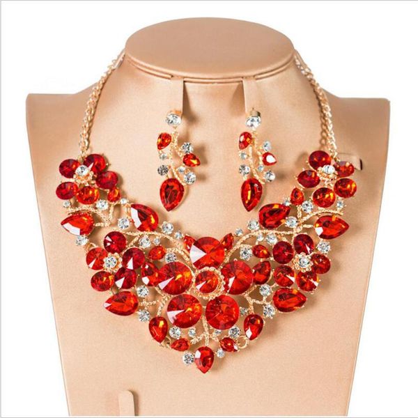earrings & necklace crystal statement retro bridal jewelry sets women's party wedding costume accessories gifts for women, Silver
earrings & necklace crystal statement retro bridal jewelry sets women's party wedding costume accessories gifts for women, Silver