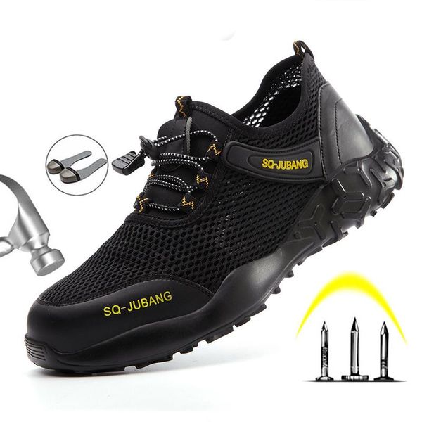boots safety work shoes for men summer breathable anti-smashing steel toe cap working zapatos de seguridad, Black
boots safety work shoes for men summer breathable anti-smashing steel toe cap working zapatos de seguridad, Black