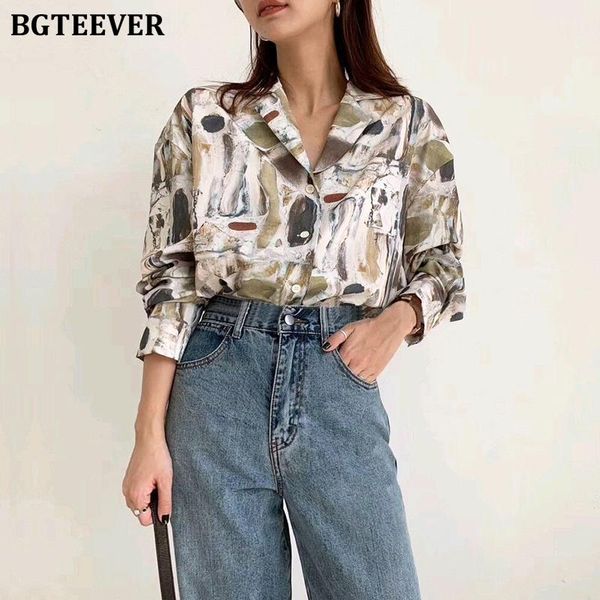 women's blouses & shirts bgteever vintage v-neck print women blouse shorts full sleeve loose female 2021 spring summer elegant ladies, White
women's blouses & shirts bgteever vintage v-neck print women blouse shorts full sleeve loose female 2021 spring summer elegant ladies, White
