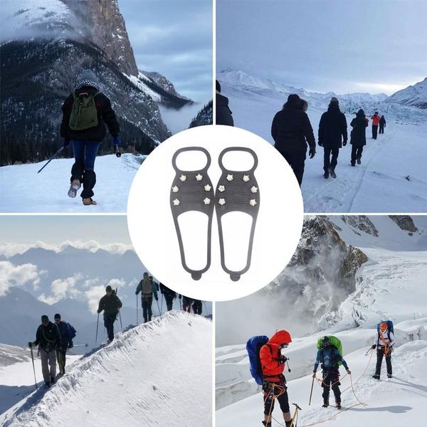 cords, slings and webbing 6 teeth ice gripper for shoes women men crampons spike grips cleats snow studs non-slip climbing hiking #b
cords, slings and webbing 6 teeth ice gripper for shoes women men crampons spike grips cleats snow studs non-slip climbing hiking #b