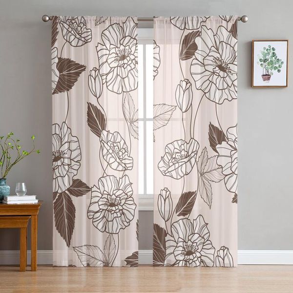 curtain & drapes poppy flower brown tulle curtains for living room bedroom voile home decoration sheer balcony door
curtain & drapes poppy flower brown tulle curtains for living room bedroom voile home decoration sheer balcony door