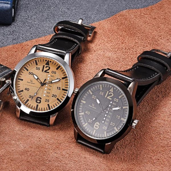 wristwatches 2021 fashion luxury men watch leather band casual sport men's gift relogio masculino quartz male clock reloj, Slivery;brown
wristwatches 2021 fashion luxury men watch leather band casual sport men's gift relogio masculino quartz male clock reloj, Slivery;brown
