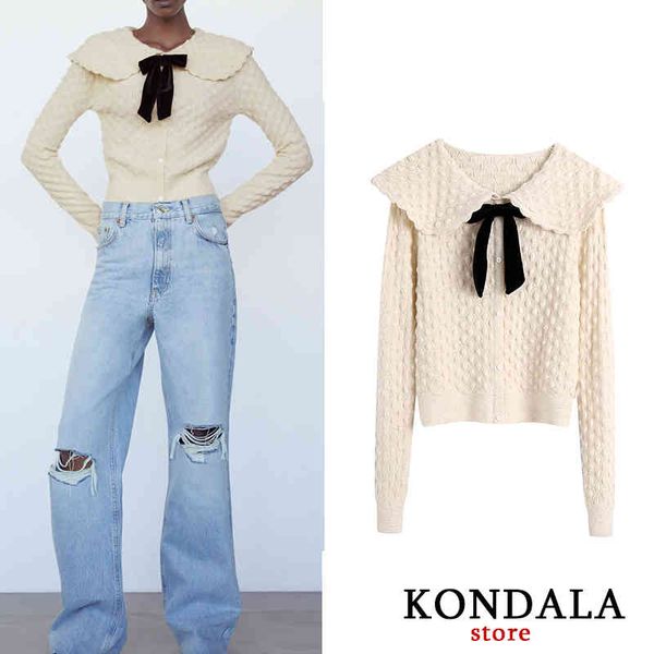 za women's elegant bow tie beige solid color, long sve ruffle, cotton tight sweater, autumn and winter coat, 2021, White;black
za women's elegant bow tie beige solid color, long sve ruffle, cotton tight sweater, autumn and winter coat, 2021, White;black