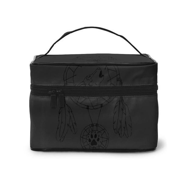 high capacity makeup bag travel cosmetic bag skull wolf beauty 
high capacity makeup bag travel cosmetic bag skull wolf beauty