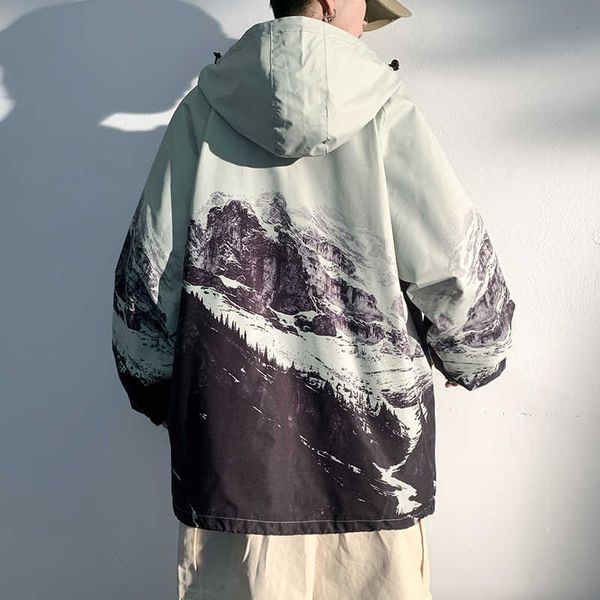 spring fashion snow mountain printed loose styles men's zipper hoody jacket coats outwear 4xl 5xl 210528, Black;brown
spring fashion snow mountain printed loose styles men's zipper hoody jacket coats outwear 4xl 5xl 210528, Black;brown
