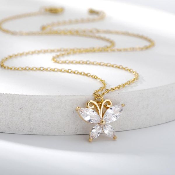 pendant necklaces cute crystal cubic zircon butterfly necklace for women golden color statement jewelry gifts fashion bijoux, Silver
pendant necklaces cute crystal cubic zircon butterfly necklace for women golden color statement jewelry gifts fashion bijoux, Silver