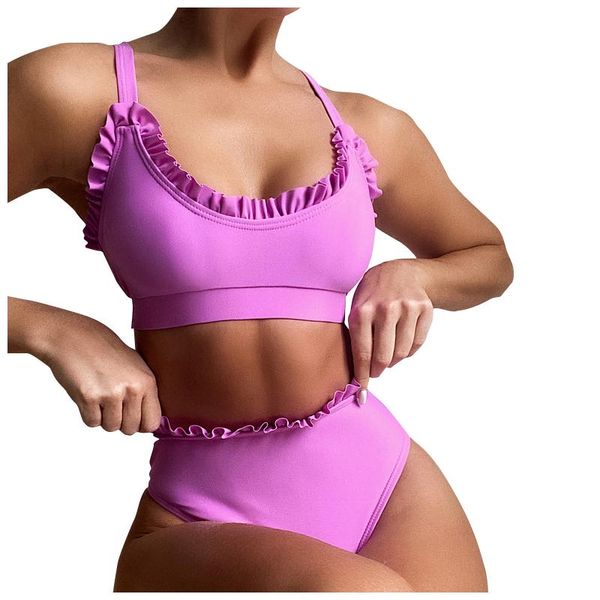 women's swimwear push up bikinis 2021 mujer women bikini solid ruffles two-piece swimsuit swimming beachwear, White;black
women's swimwear push up bikinis 2021 mujer women bikini solid ruffles two-piece swimsuit swimming beachwear, White;black