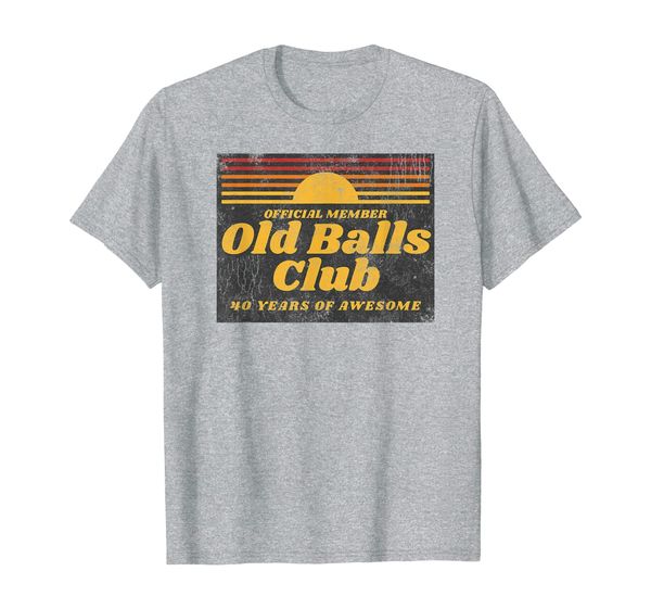 mens funny 40th birthday old balls club 40 years of awesome t-shirt, White;black
mens funny 40th birthday old balls club 40 years of awesome t-shirt, White;black