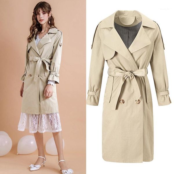 england style elegant khaki coat turn down collar double breasted women clothes 2019 new fashion sashes knee length trench coat1, Tan;black
england style elegant khaki coat turn down collar double breasted women clothes 2019 new fashion sashes knee length trench coat1, Tan;black