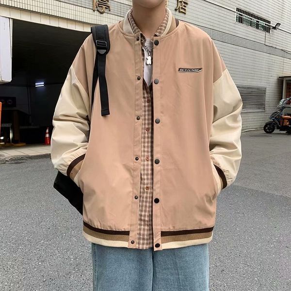 baseball uniform men's ruffian brand ins korean fashion cool autumn loose jacket, Black;brown
baseball uniform men's ruffian brand ins korean fashion cool autumn loose jacket, Black;brown
