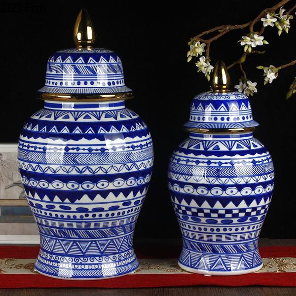 vases ceramic hand-painted blue and white porcelain general tank phnom penh geometric pattern storage with lid table decoration
vases ceramic hand-painted blue and white porcelain general tank phnom penh geometric pattern storage with lid table decoration