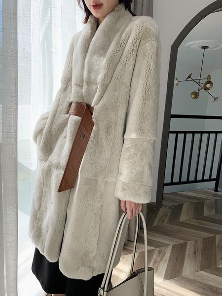 women's fur & faux fashion genuine rex coat long warm female jacket autumn winter 2021 coats and jackets women roupas femeninas zjt16, Black
women's fur & faux fashion genuine rex coat long warm female jacket autumn winter 2021 coats and jackets women roupas femeninas zjt16, Black