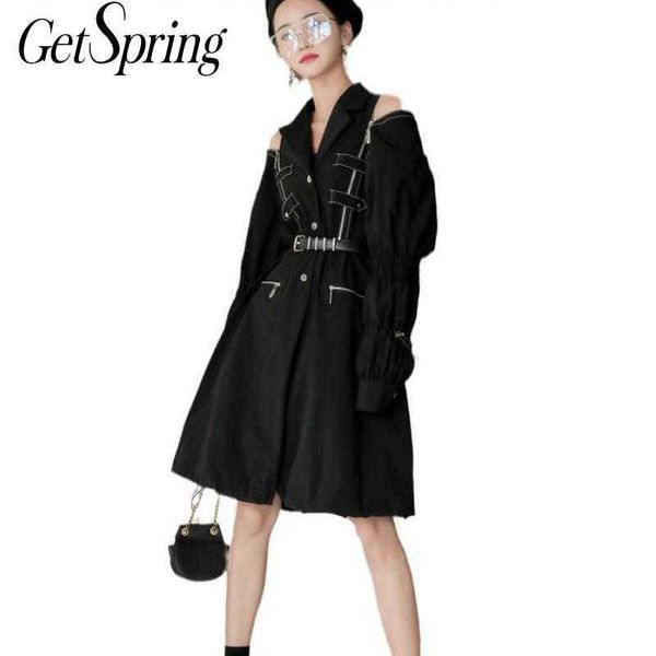 getspring women trench coat patchwork plus size windbreaker hollow out off shoulder long autumn winter coats 210601, Tan;black
getspring women trench coat patchwork plus size windbreaker hollow out off shoulder long autumn winter coats 210601, Tan;black