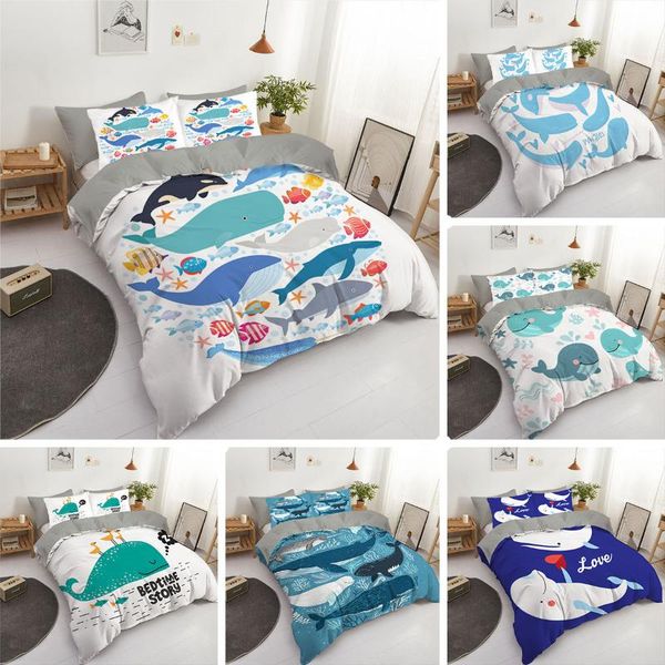 bedding sets deep sea blue whale set teen king size duvet cover 2/3pcs nordic style covers 240x220 for home textiles bedclothes
bedding sets deep sea blue whale set teen king size duvet cover 2/3pcs nordic style covers 240x220 for home textiles bedclothes