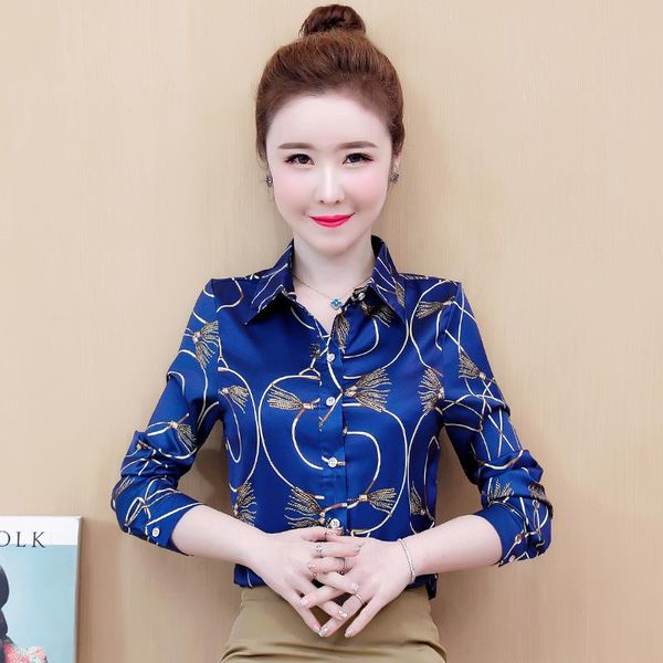 women's blouses & shirts fashion print shirt womens blouse 2021 long sleeve lapel single-breasted casual women temperament lady, White
women's blouses & shirts fashion print shirt womens blouse 2021 long sleeve lapel single-breasted casual women temperament lady, White