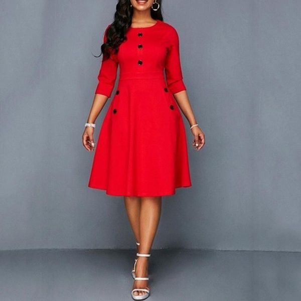 casual dresses spring summer dress women 2021 slim solid office a line vintage elegant long party 2xl, Black;gray
casual dresses spring summer dress women 2021 slim solid office a line vintage elegant long party 2xl, Black;gray