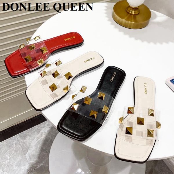 donlee queen new brand rivet slippers women flat casual shoes fashion transparent sandal slip on slide outdoor summer flip flops, Black
donlee queen new brand rivet slippers women flat casual shoes fashion transparent sandal slip on slide outdoor summer flip flops, Black