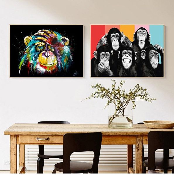 paintings graffiti cute monkey canvas painting colorful printed poster and prints wall pictures for living room home decorations
paintings graffiti cute monkey canvas painting colorful printed poster and prints wall pictures for living room home decorations
