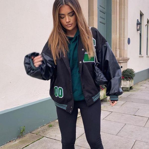 women's jackets letter baseball jacket embroidery hip-hop fleece women coat ladies and couple coats chamarras de mujer, Black;brown
women's jackets letter baseball jacket embroidery hip-hop fleece women coat ladies and couple coats chamarras de mujer, Black;brown