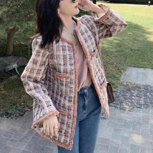 small fragrance french style tweed wool suit women o-neck loose blazer women's suits & blazers, White;black
small fragrance french style tweed wool suit women o-neck loose blazer women's suits & blazers, White;black