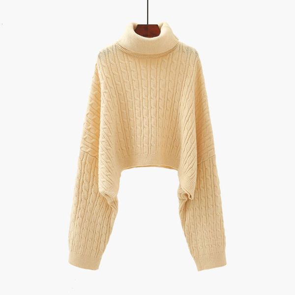 short high neck twist sweater women's pullover autumn and winter wear 2020 new loose bat sleeve thickened t-shirt, White;black
short high neck twist sweater women's pullover autumn and winter wear 2020 new loose bat sleeve thickened t-shirt, White;black
