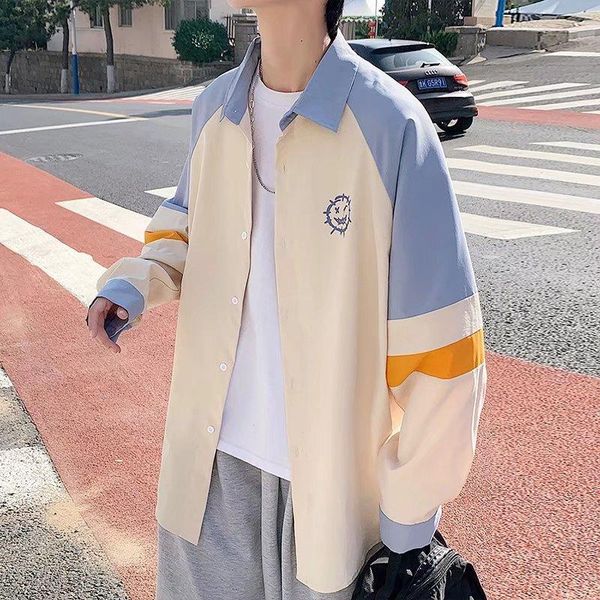 men's casual shirts spring and autumn korean men long sleeve shirt man preppy style formal dress turn-down collar full mens streetwear, White;black
men's casual shirts spring and autumn korean men long sleeve shirt man preppy style formal dress turn-down collar full mens streetwear, White;black