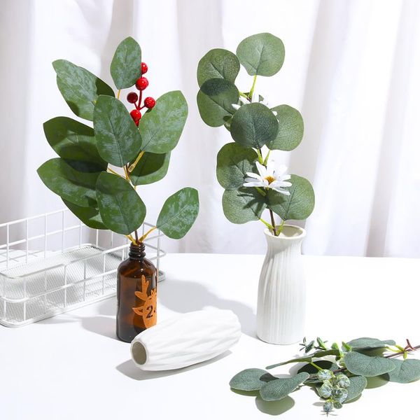 10pcs artificial eucalyptus leaves faux greenery stems plant sprigs with flower home wedding ornament decor floral arrangement
10pcs artificial eucalyptus leaves faux greenery stems plant sprigs with flower home wedding ornament decor floral arrangement