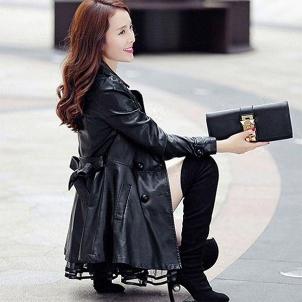 women's leather & faux 2021 woman black pu parkas female down jacket ladies loose single breasted overcoat casual warm long coats q216
women's leather & faux 2021 woman black pu parkas female down jacket ladies loose single breasted overcoat casual warm long coats q216