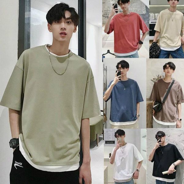 men's t-shirts 2021 summer round collar leisure short sleeve tshirt han edition loose soild casual fashion five-quarter tees, White;black
men's t-shirts 2021 summer round collar leisure short sleeve tshirt han edition loose soild casual fashion five-quarter tees, White;black