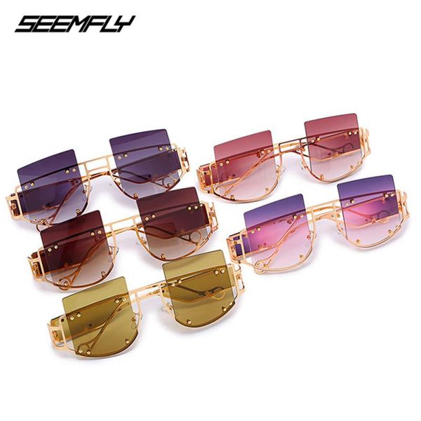 sunglasses seemfly luxury fashion classic metal colorful lens women party decoration glasses outdoor goggle uv400 shades, White;black
sunglasses seemfly luxury fashion classic metal colorful lens women party decoration glasses outdoor goggle uv400 shades, White;black