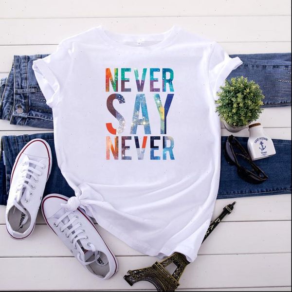 women t shirts never say never letters print t shirt women streetwear tshirt o neck short sleeve summer women tshirt top, White
women t shirts never say never letters print t shirt women streetwear tshirt o neck short sleeve summer women tshirt top, White