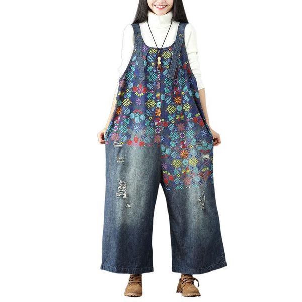 women's jeans fairynatural spring autumn fashion trousers female retro print overalls women ripped punk pants bleached big size, Blue
women's jeans fairynatural spring autumn fashion trousers female retro print overalls women ripped punk pants bleached big size, Blue