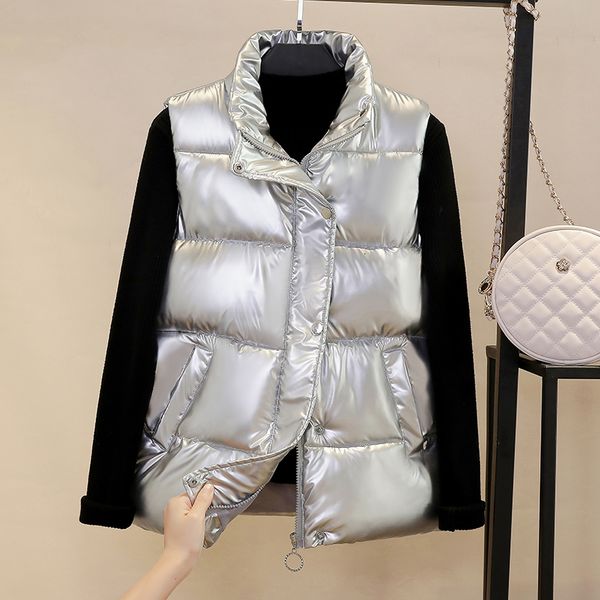 2021 new autumn winter er women slim sleeveless stand collar siery jacket femlae body mujer plus size parka vest m1vq, Black;white
2021 new autumn winter er women slim sleeveless stand collar siery jacket femlae body mujer plus size parka vest m1vq, Black;white
