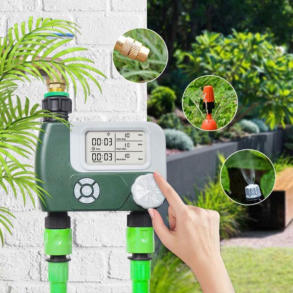 digital programmable water timer garden lawn faucet timer automatic irrigation controller watering system 2-outlet connector
digital programmable water timer garden lawn faucet timer automatic irrigation controller watering system 2-outlet connector
