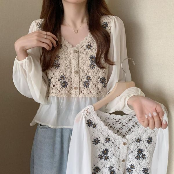 women's blouses & shirts chiffon shirt long-sleeved blouse female design sense niche 2021 spring and autumn, White
women's blouses & shirts chiffon shirt long-sleeved blouse female design sense niche 2021 spring and autumn, White