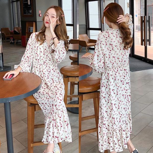 maternity dresses 2702# dress spring autumn pregnancy chiffon long sleeves v-neck for pregnant women floral, White
maternity dresses 2702# dress spring autumn pregnancy chiffon long sleeves v-neck for pregnant women floral, White