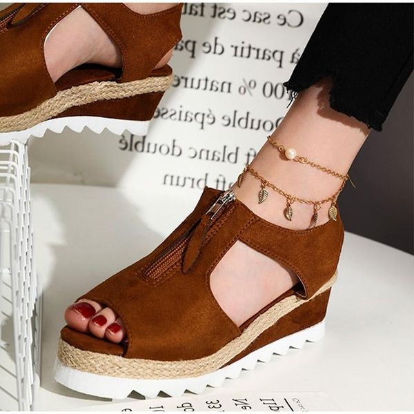 sandals women wedges peep toe flock rope compilation plus size ladies summer shoes platform casual comfortable female footwear, Black
sandals women wedges peep toe flock rope compilation plus size ladies summer shoes platform casual comfortable female footwear, Black